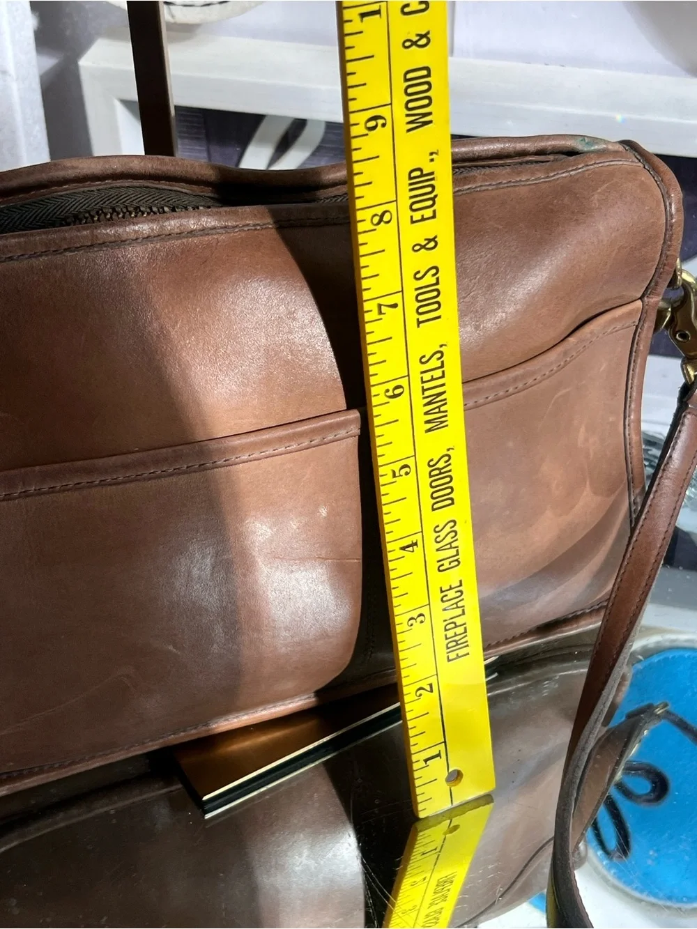 Coach Vintage NYC Companion Bag Putty Glove Tanned Leather Crossbody 70s 80s USA